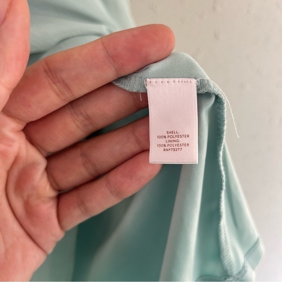 🦋 LC Lauren Conrad Mint Green V-Neck Short Sleeve Mini Dress XS - Picture 3 of 6